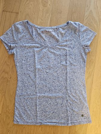 T-Shirt Esprit blau meliert mit Brusttasche Grösse S