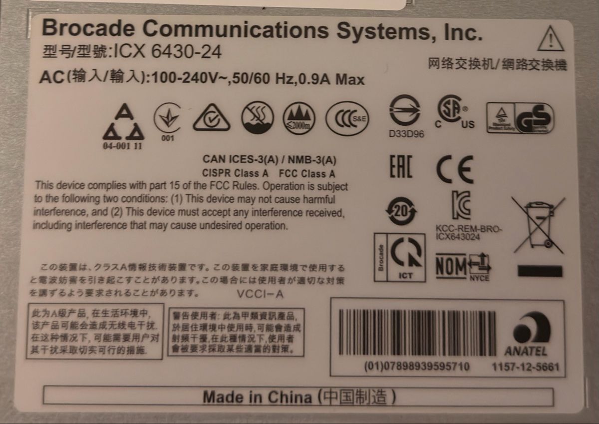 Hub & Switch: Brocade ICX 6430-24 – Usato da Heerbrugg venduto da predch 2