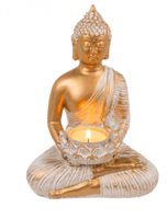 Deko-Figur, Buddha, mit Teelichthalter