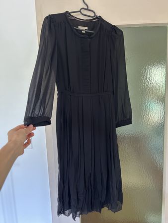 Burberry Brit Seiden Kleid Schwarz S