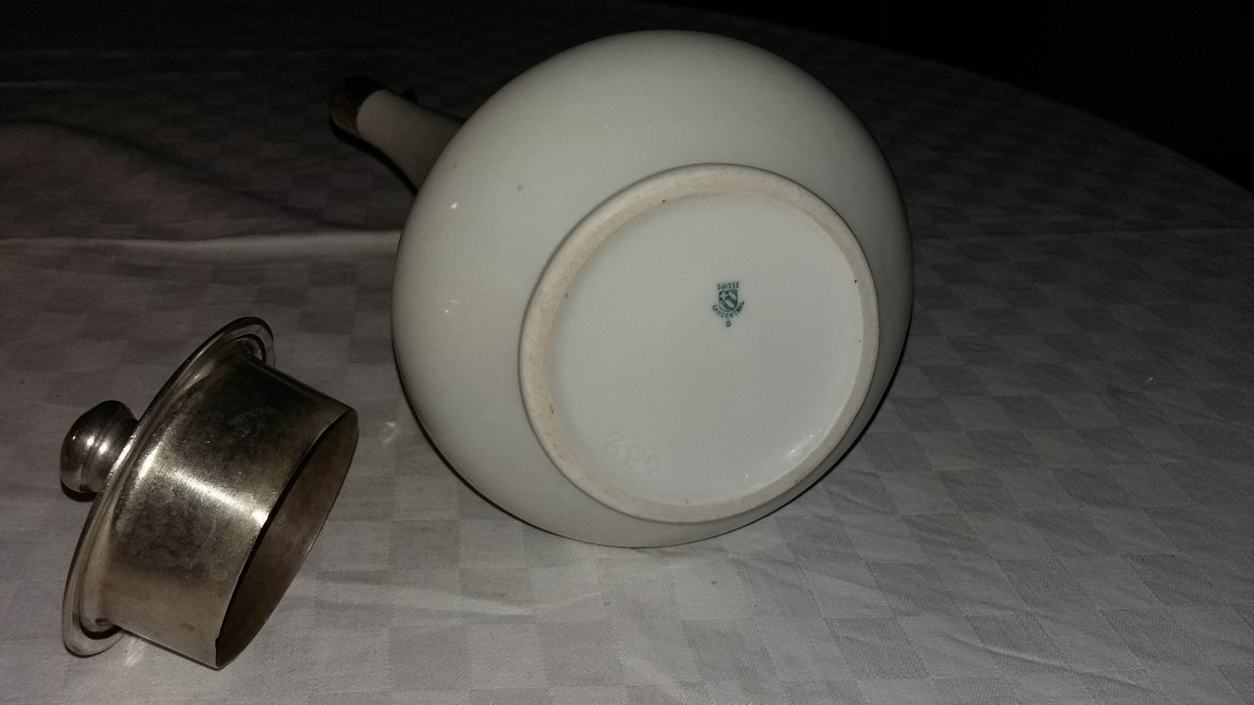 Teekannen: 1925 Swiss Langenthal Weiss Teekanne – Gebraucht aus Bern von Imamrashed 9