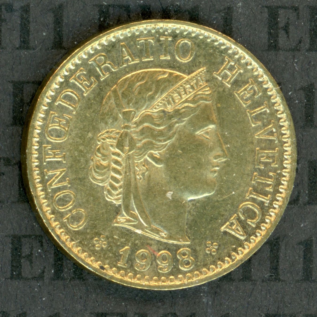 Tutti le monete: CHF___0.05 1998 -unz 5 Rappen – Usato da Widnau venduto da Elf11
