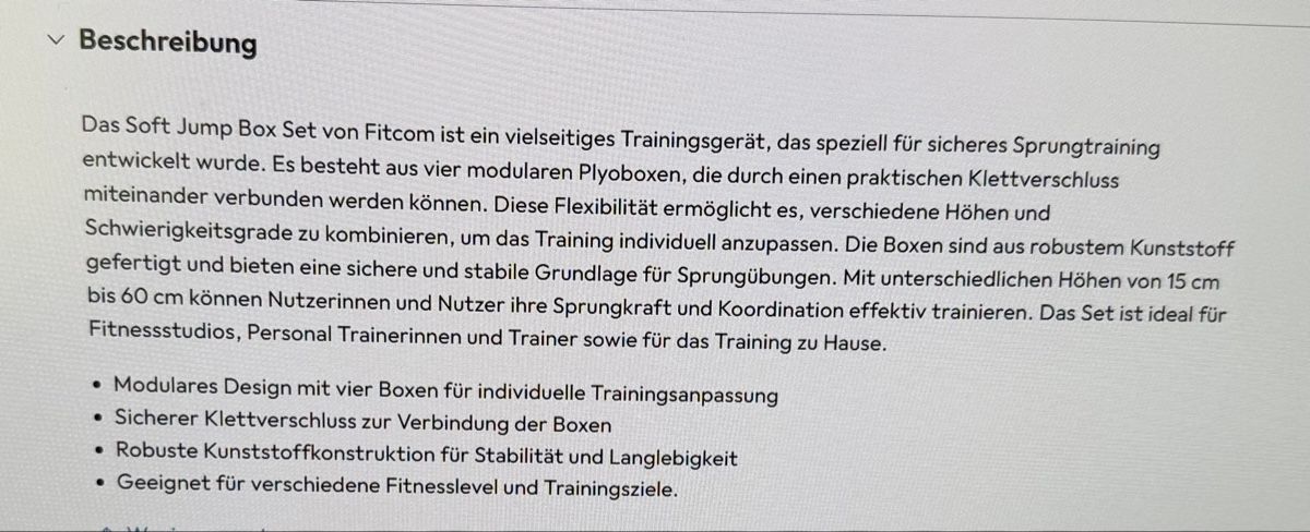 Hometrainer: Fitcom Soft Jump Box Set Plyoboxen Set  – Usato da Zürich venduto da dessaster 1