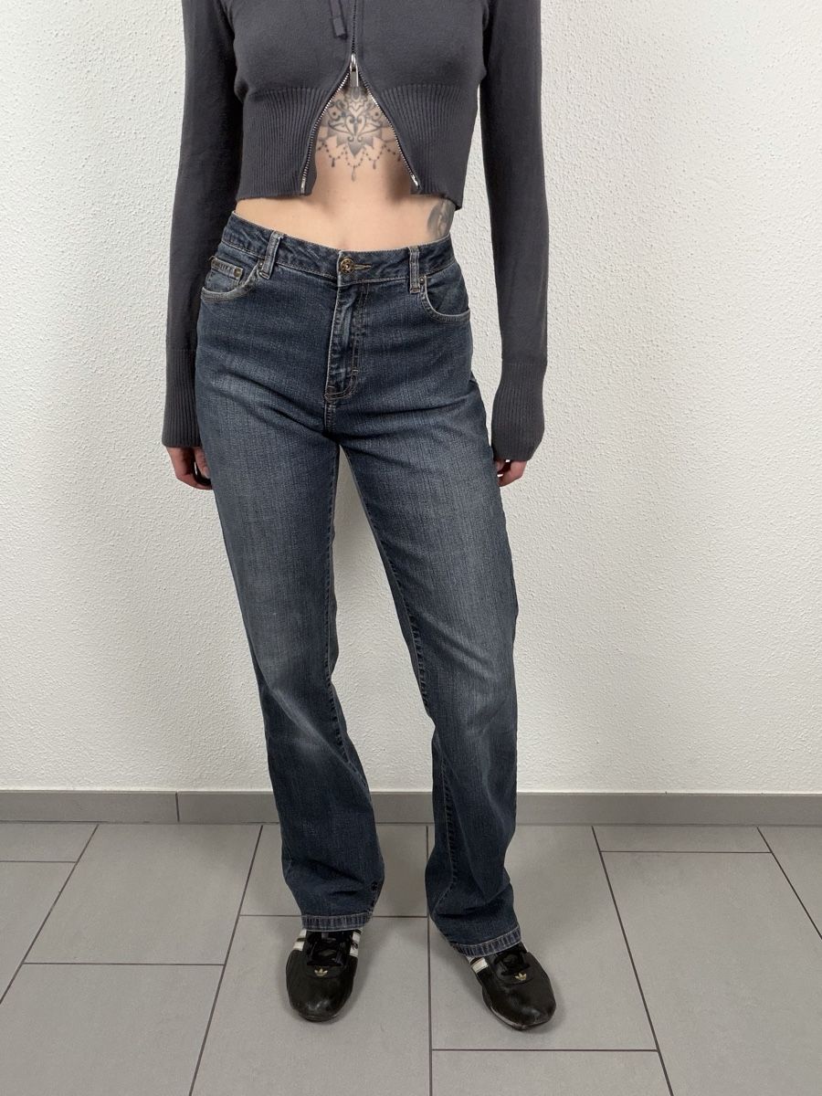Jeans: Bootcut Jeans y2k  Size 40, Dark Blue – Usato da Knonau venduto da Grapesvintage 4