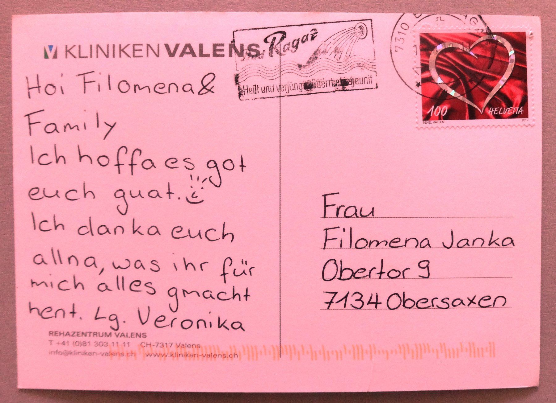 Cartes postales: Rehazentrum Valens – Défectueux à Fétigny par Billy2miny 1