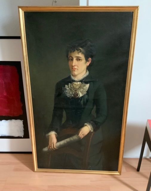 Dipinti: Ölgemälde, Portrait Dame von 1881 – Usato da Basel venduto da Genie2