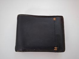 Unisex Portemonnaie Leder schwarz gebraucht guter Zustand
