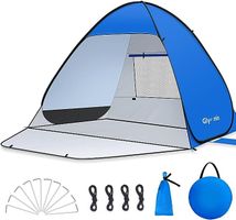 Strandmuschel Pop-Up Strandzelt Zelt UV-Schutz 50+ für 2-3