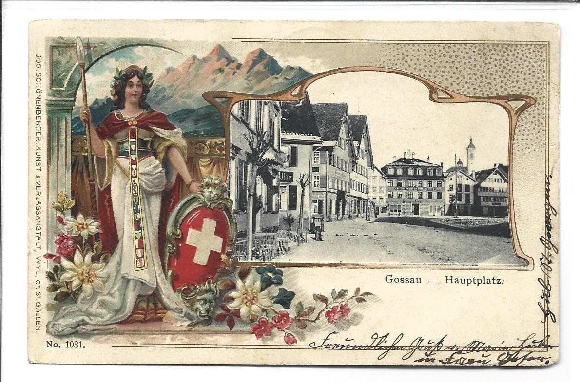 Cartoline postali: AK  Gossau Prägekarte – Usato da Appenzell venduto da mai25