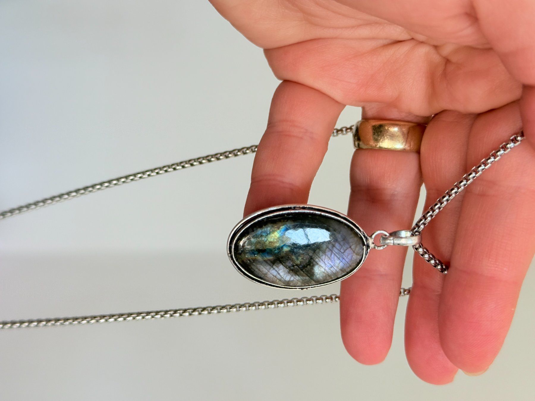 Catenine: Collier femme Labradorite – Nuovo e nell'imballaggio originale da Genève venduto da AGBERG 3