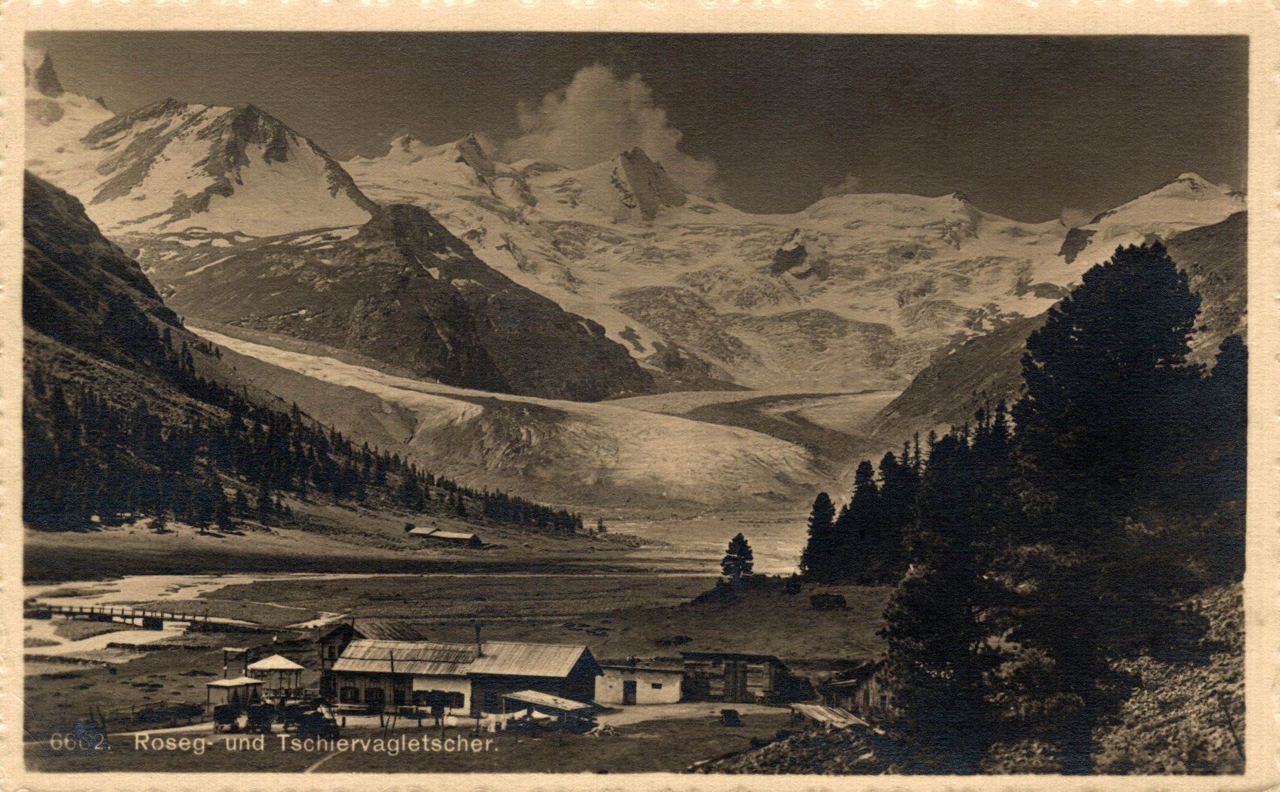 Cartoline postali: Roseg- und Tschiervagletscher – Usato da Bronschhofen venduto da Astore