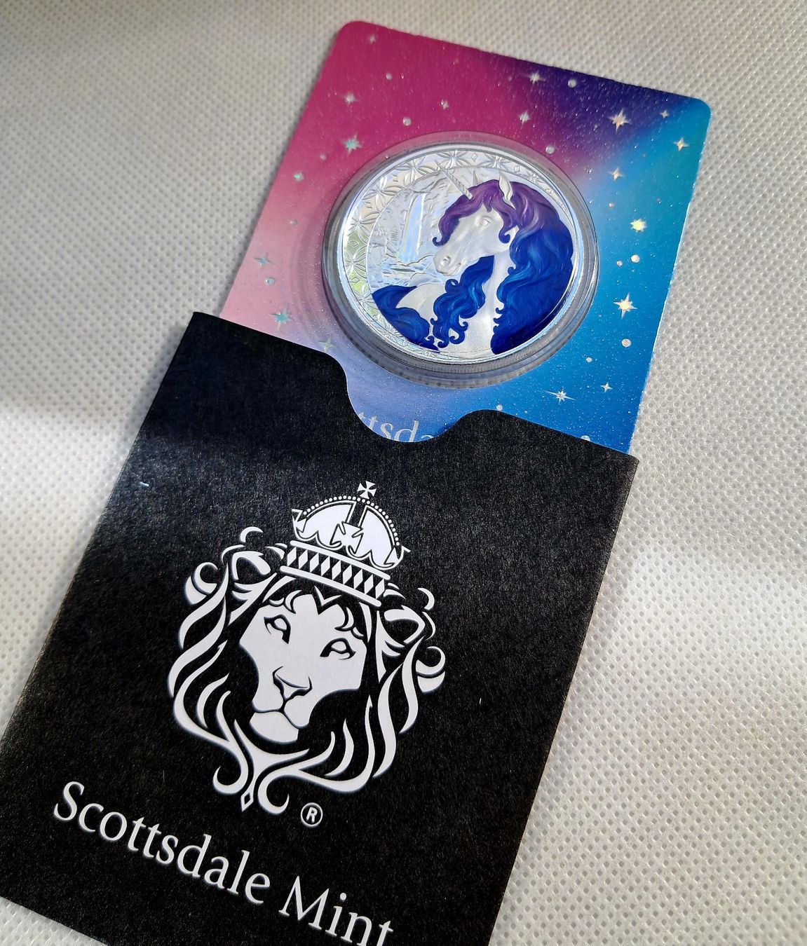 Tutti le monete: 1 OZ Silber Unicorn Celestra 2025 – Nuovo e nell'imballaggio originale da Weinfelden venduto da shopping-island
