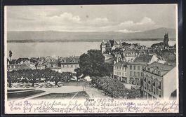 AK Nyon, Teilansicht gegen den See, 1906