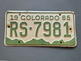 Autoschild Colorado 1965 RS-7981 Metall gebraucht