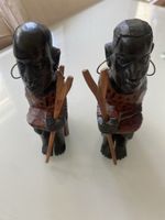 Lot de 2 statuettes africaines en bois sculpté figurines ass