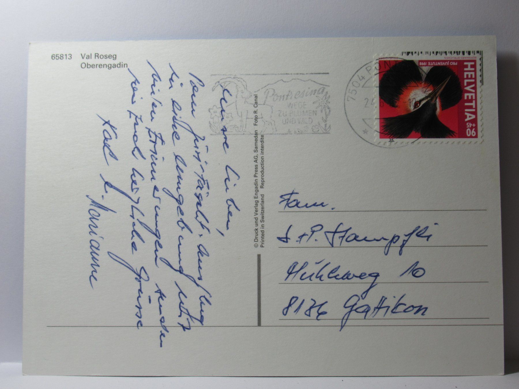 Ansichtskarten: Val Roseg  2002 – Gebraucht aus Grenchen von Bluemchen1900 1