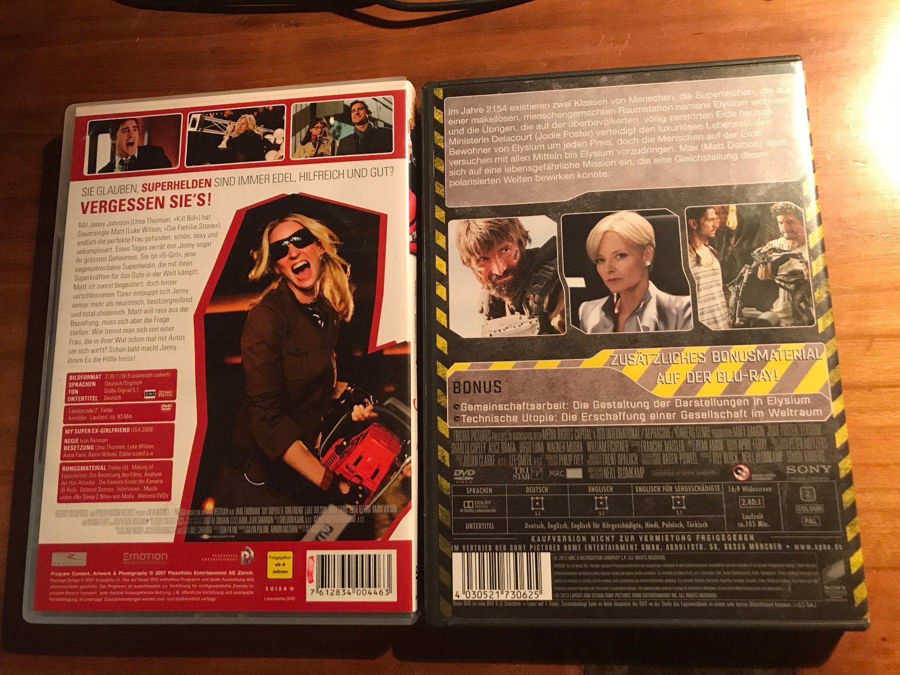 Tous les DVDs: My Super Ex-Girlfriend, Elysium – D'occasion à Schliern b. Köniz par Corinu59 1