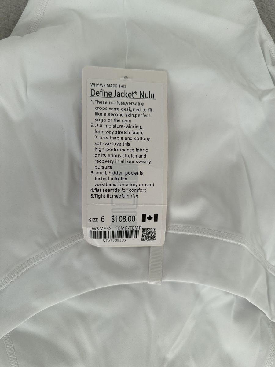 Lululemon Giacche: Lululemon weiss size 6 – Nuovo e nell'imballaggio originale da Muttenz venduto da Hera.DAL 5