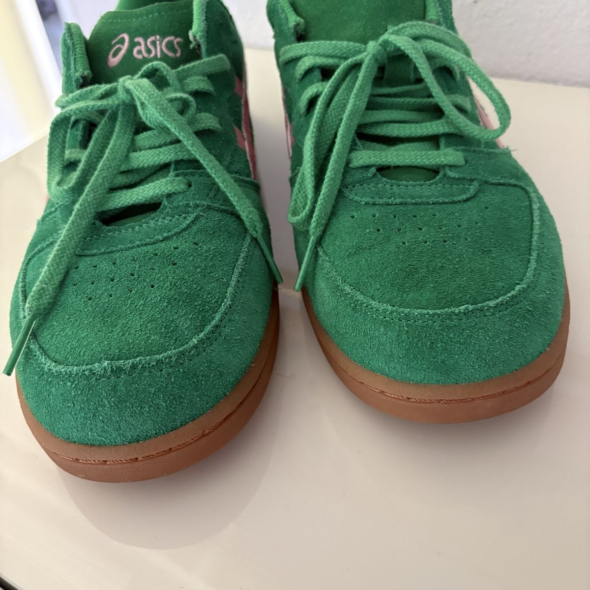 Asics Scarpe da uomo: Asics Skyhand green/pink 44.5 – Usato da Winterthur venduto da LaBodega 4