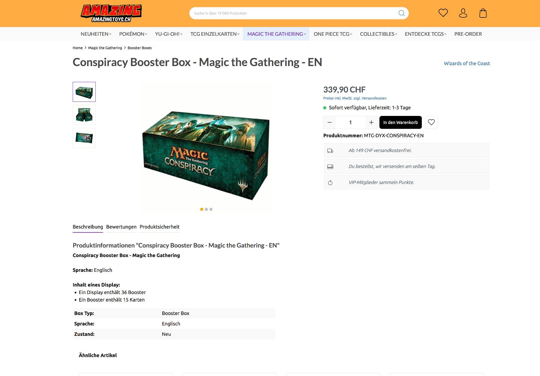 Magic The Gathering Carte collezionabili: MTG - Conspiracy Booster Box – Nuovo e nell'imballaggio originale da Reinach BL venduto da Flower_Kid_82 4
