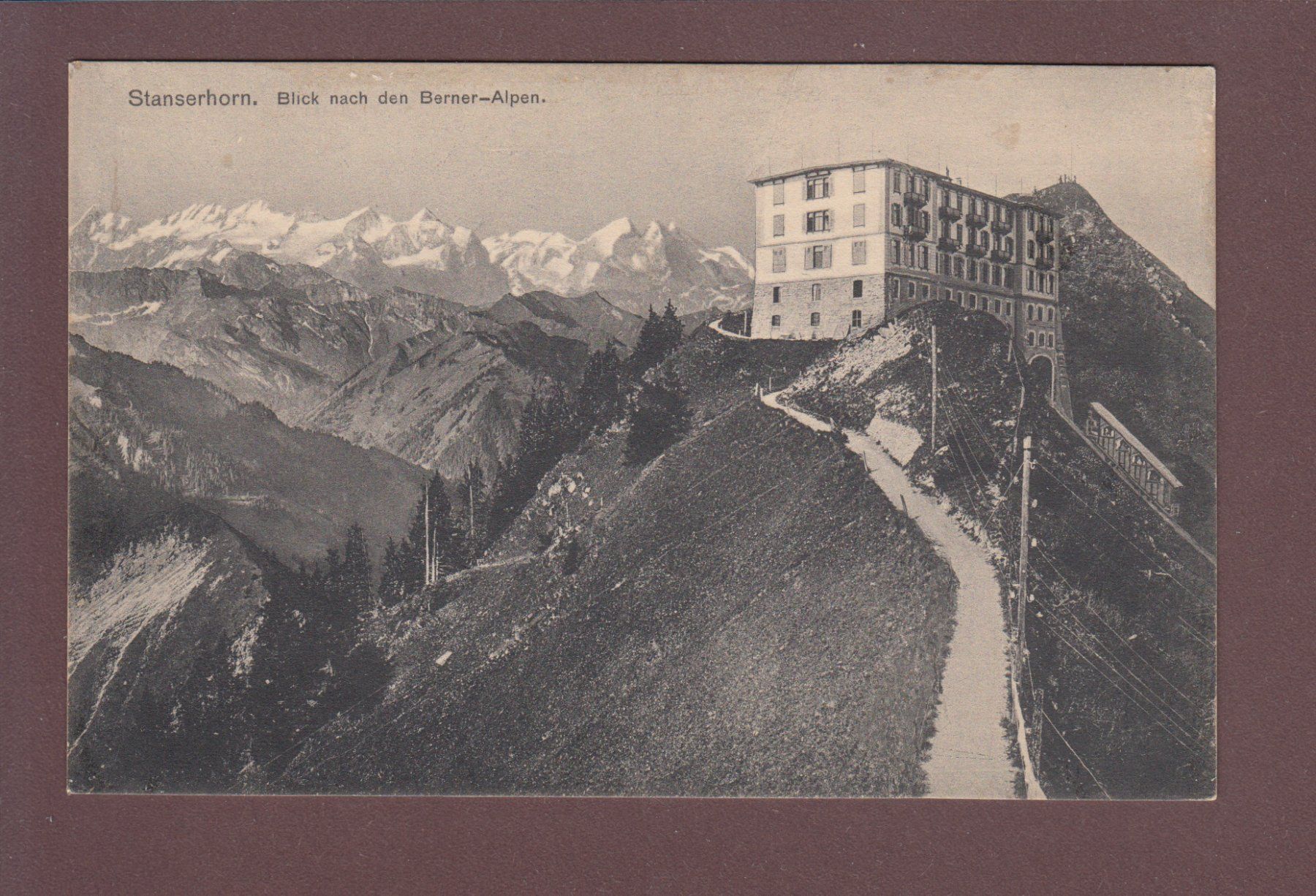 Cartoline postali: STANSERHORN - Hotel - Bahn – Usato da Pully venduto da nicecards