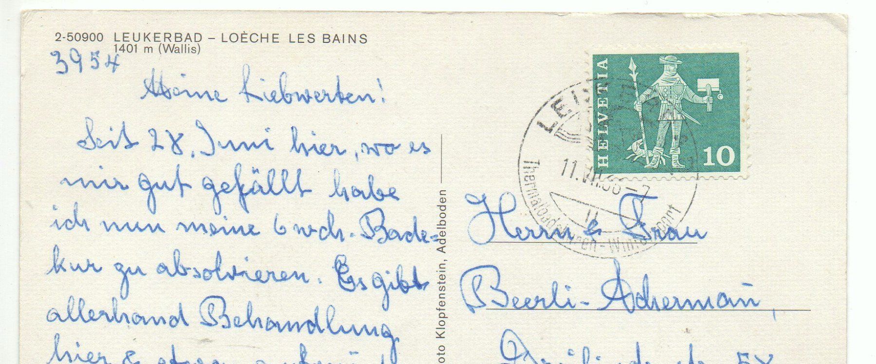 Cartoline postali: LEUKERBAD Luftseilbahn Leuk-Leukerbad – Usato da Jona venduto da philajona 1