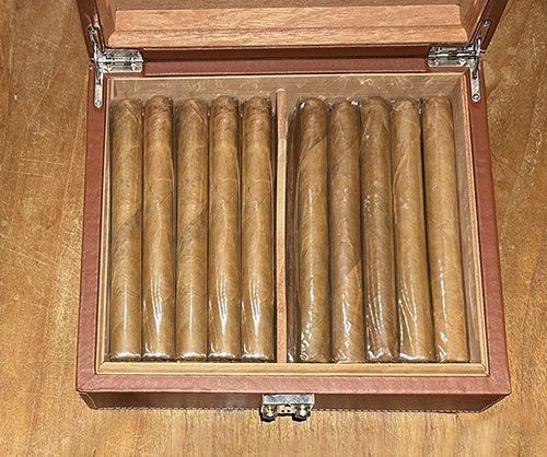 Humidor per sigari: Reisehumidor Leder + Zigarren + Griffins Cutter + Ringbohrer – Nuovo e nell'imballaggio originale da Schmerikon venduto da Fuse4 2