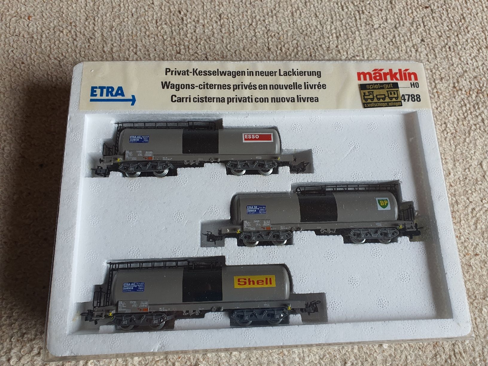 Märklin Modellini di ferrovie: Coffret Wagons Citernes 4788 – Usato da Lavey-Village venduto da Lofoten93