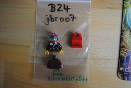 Lego-Figur  jbr007  Jacket Brown - Red Legs, Red Helm  /B24