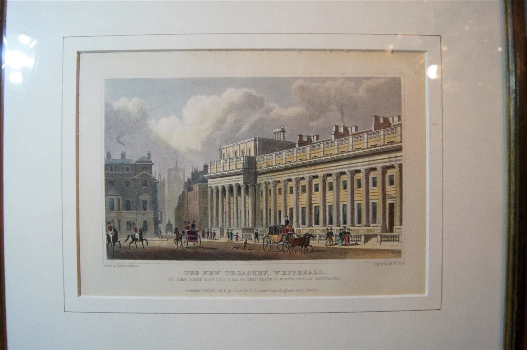 Incisioni: The New Treasury, Whitehall, London – Usato da Geroldswil venduto da ARTEFACTO 1