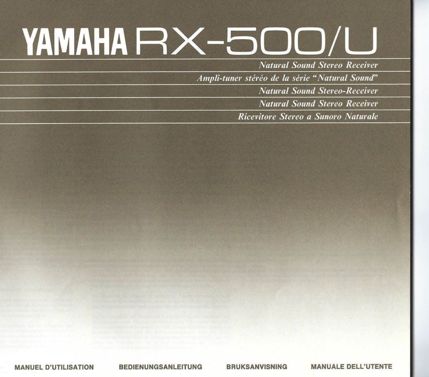 Yamaha Receiver RX-500/U | Kaufen auf Ricardo