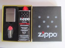 Zippo gift kit satin chrome NEW