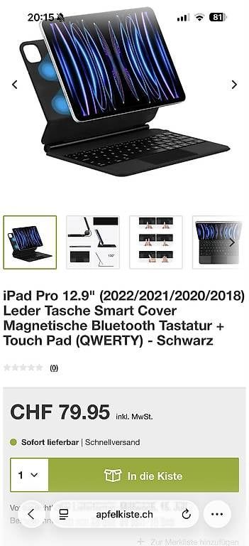 Tastaturen: iPad Pro 12,9" Tastatur 4.Generation – Gebraucht aus Buchs SG von del_qgv2 2