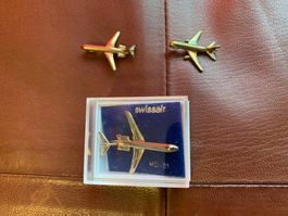 Swissair, Aviatik, 2 Anhänger, Pin, Brosche, MD81, DC9, DC10