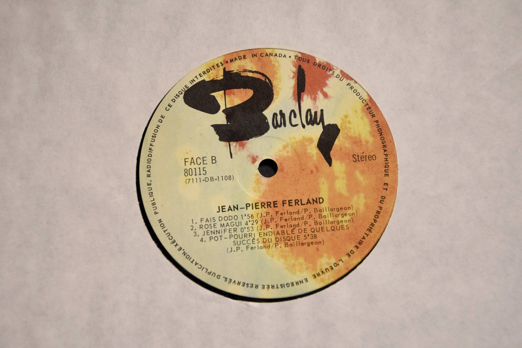 Dischi in vinile: Jean-Pierre Ferland - Soleil – Usato da Belmont-sur-Yverdon venduto da ag97 6