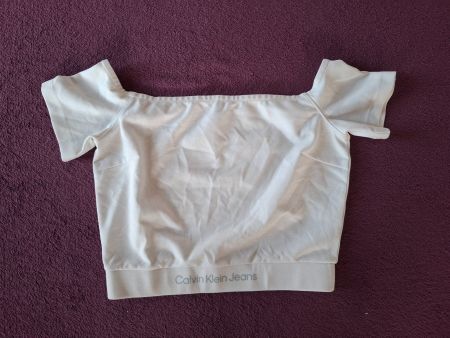 lässiges Calvin Klein Jeans cropped T-Shirt Top - weiss Gr.S