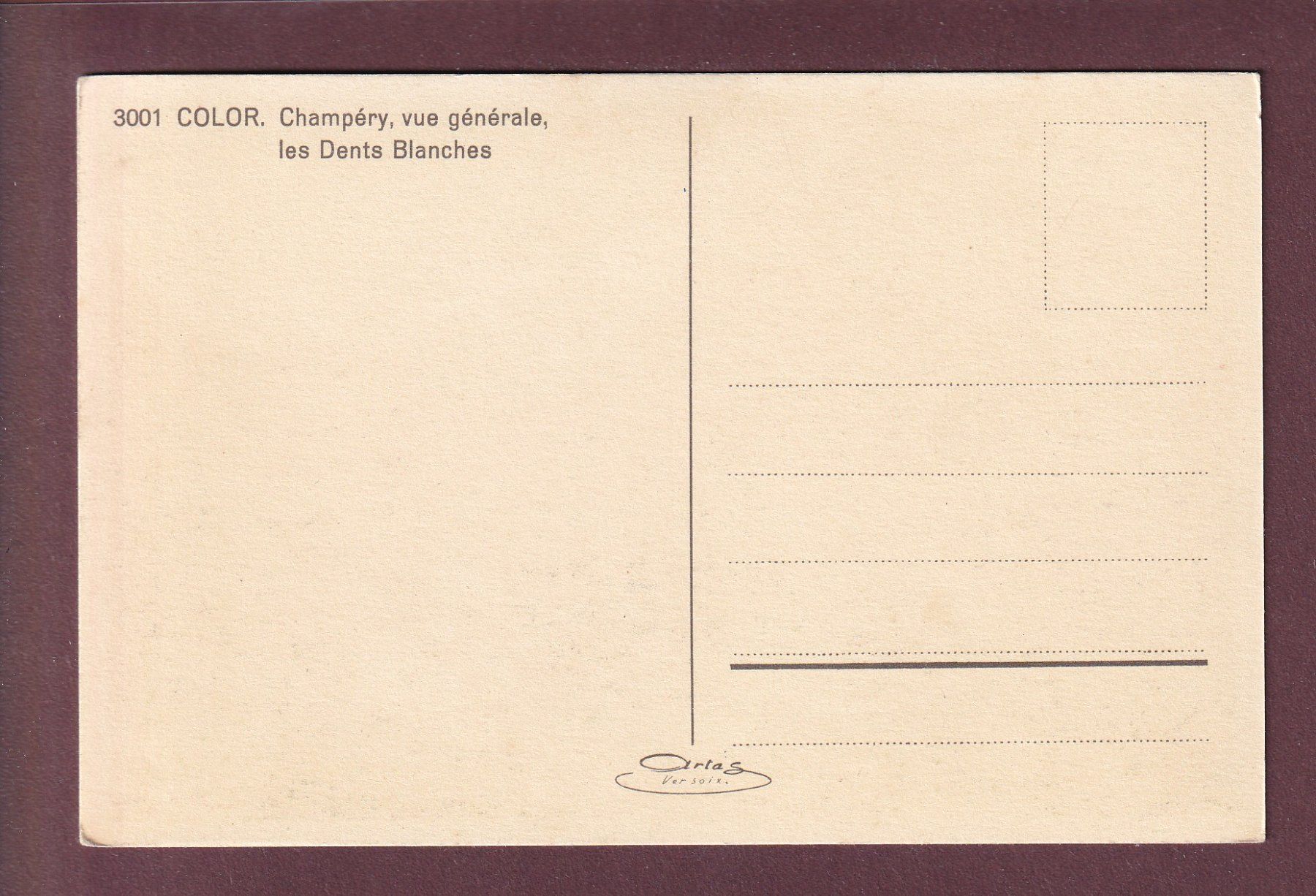Cartoline postali: CHAMPERY - Dents Blanches – Usato da Pully venduto da nicecards 1