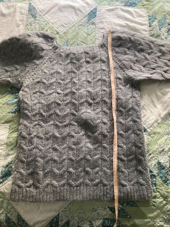 TGIFW handgestrickte Bluse aus 100% Merino-Wolle