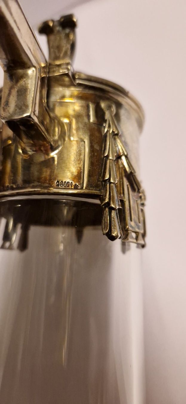 Karaffen: Antike Weinkaraffe 800 Silber, Karaffe um 1880 – Gebraucht aus Zürich von spin23 7