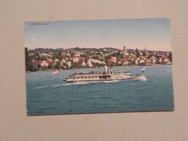 Karte Männedorf ZH Dampfschiff Boot 1927