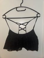 Bikini Top schwarz mit Spitze – Grösse L