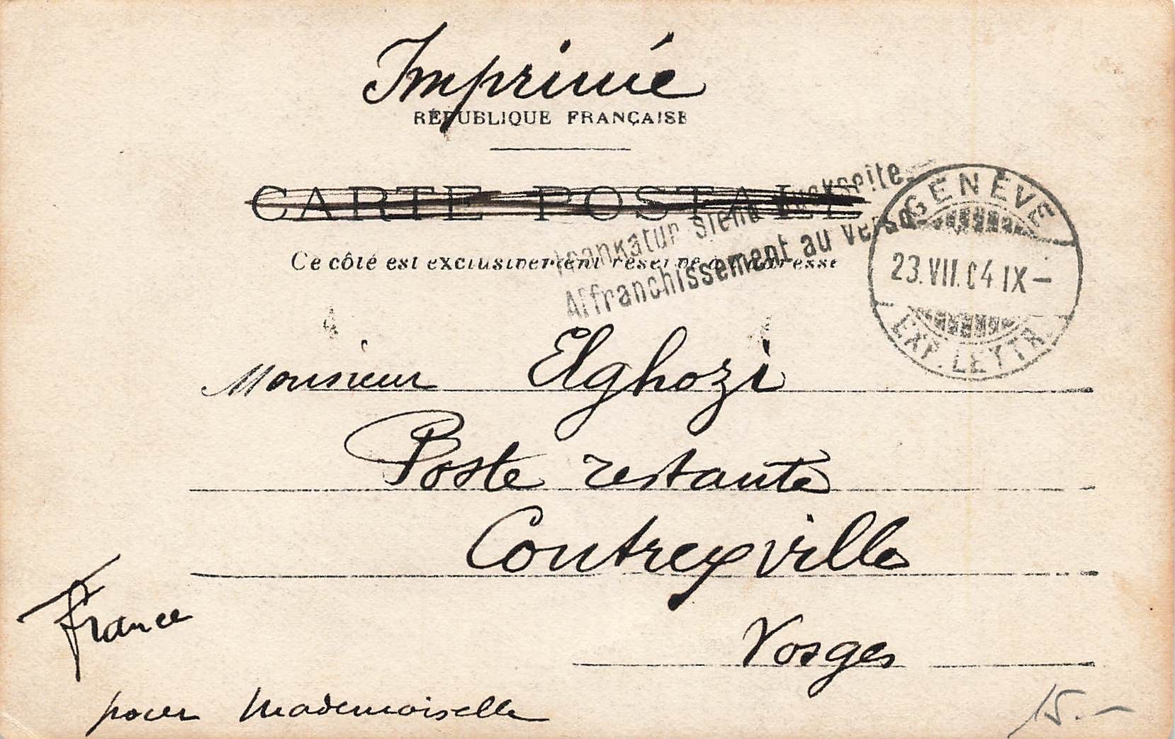 Cartoline postali: Geneve – Usato da Biasca venduto da Blenio71 1