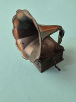 Antiker Miniatur Grammophon Bleistiftspitzer, Made in Spain
