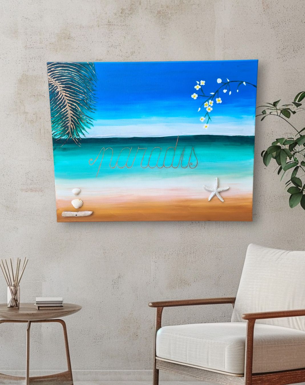 Dipinti: Tableau acrylique "PARADIS" Unique(Peint Main)Retrait – Nuovo e nell'imballaggio originale da Etoy venduto da MyStyleMyMode 5
