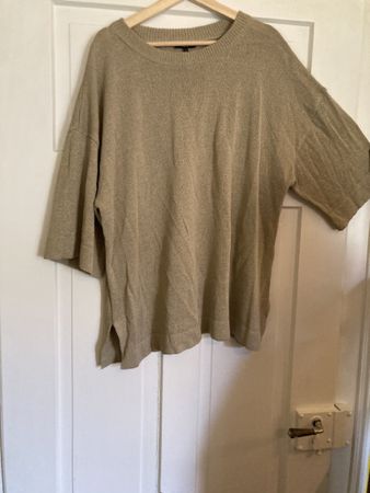 Luftiger Pullover, nude / beige, Leinengemisch, Gr. XL