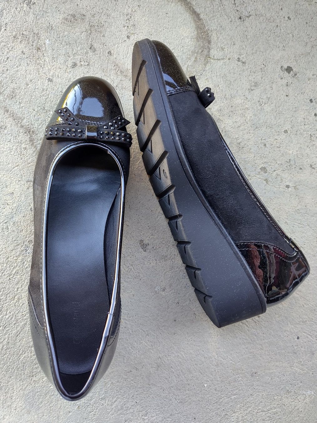Graceland Scarpe da donna: Schwarze Keil-Ballerinas, Grösse 43 – Usato da Roggwil BE venduto da G4MER 2