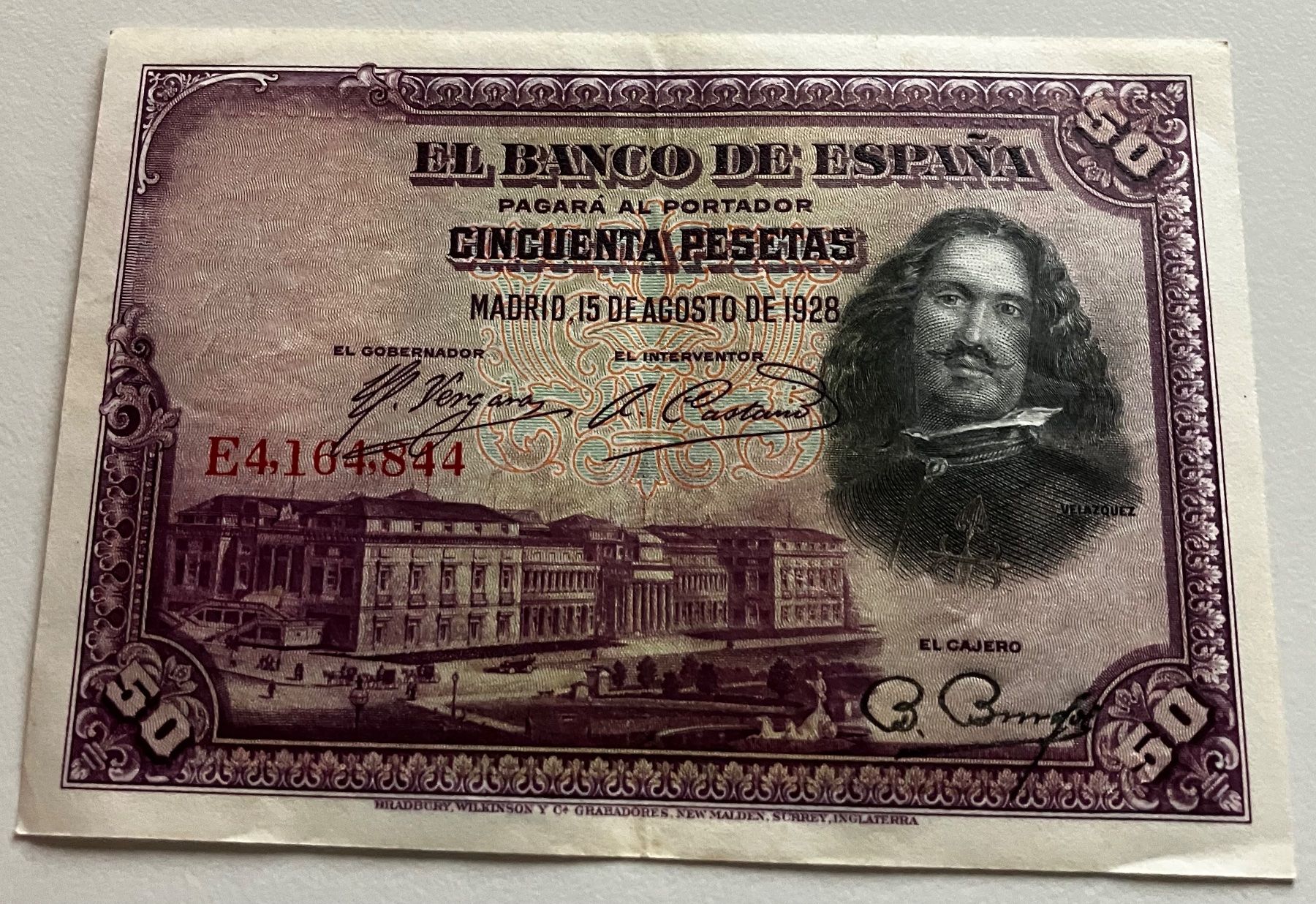 Banconote: Spanien 50 Pesetas 1928 – Usato da Algetshausen venduto da Carrhard