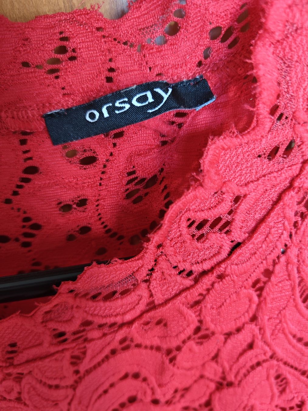 Orsay Vestiti: Orsay Kleid mit Spitze rot Gr. 34 festlich, elegant – Nuovo (secondo la descrizione) da Wädenswil venduto da coconut1289 3