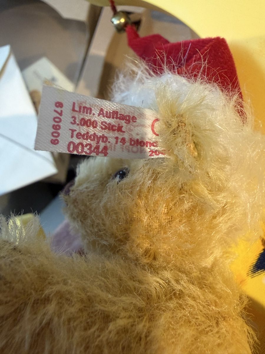 Raccolte di bollini & punti: Steiff Teddybär mit Holzmond – Nuovo e nell'imballaggio originale da Mumpf venduto da A_B_E 5