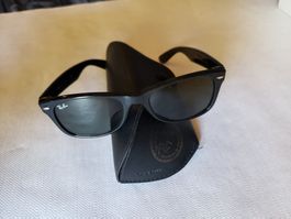 Sonnenbrille Ray-Ban Wayfarer schwarz mit Etui Vintage